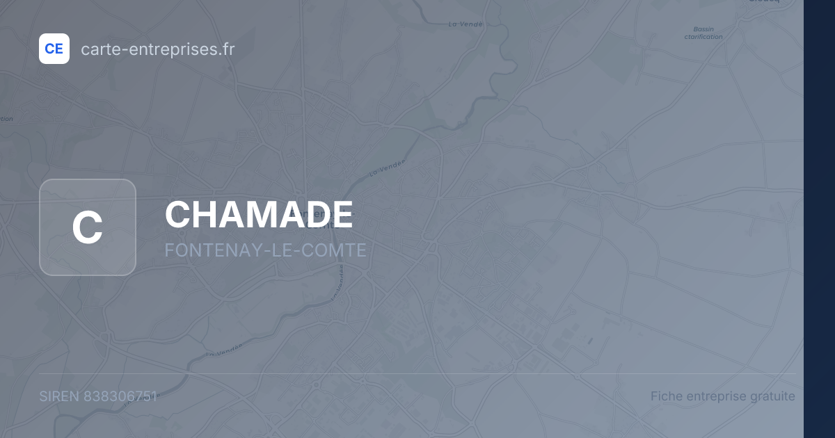 CHAMADE — 838306751 — fiche entreprise