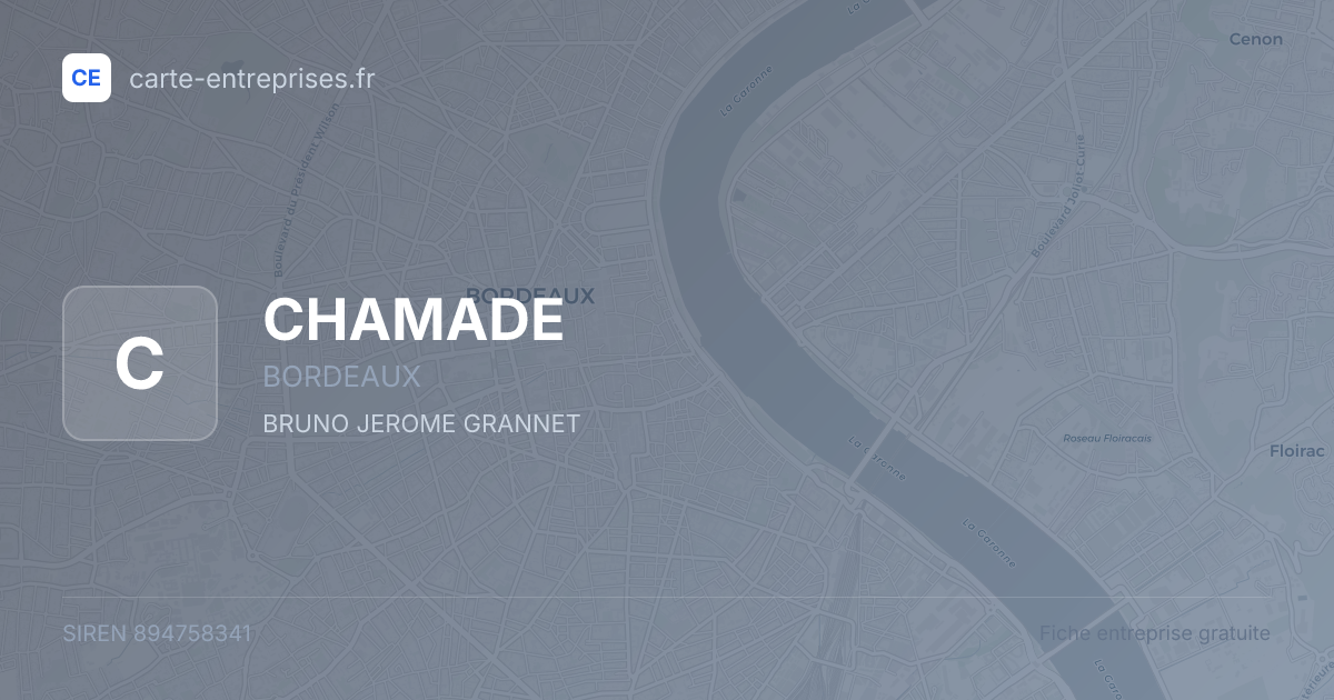 CHAMADE — 894758341 — fiche entreprise