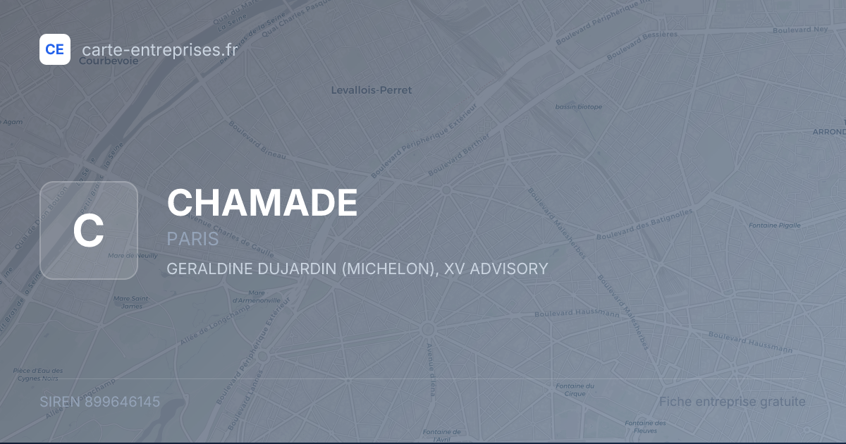 CHAMADE — 899646145 — fiche entreprise