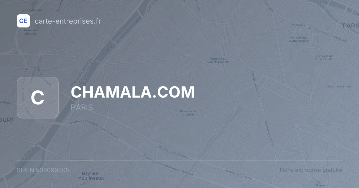 CHAMALA.COM — 500099205 — fiche entreprise
