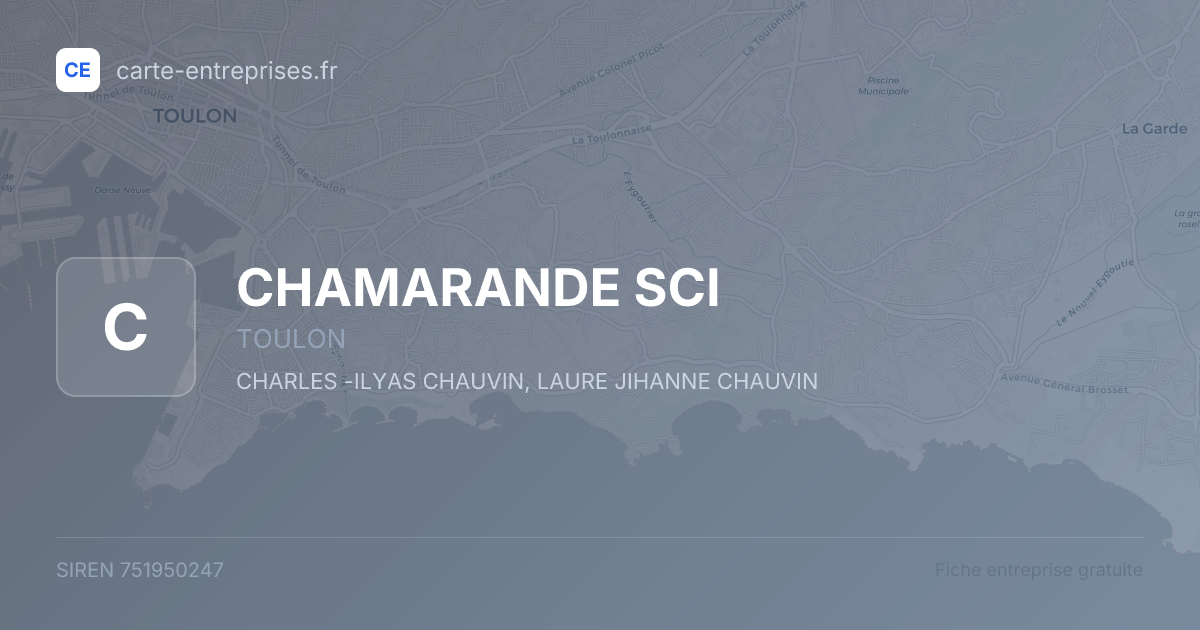 CHAMARANDE SCI — 751950247 — fiche entreprise