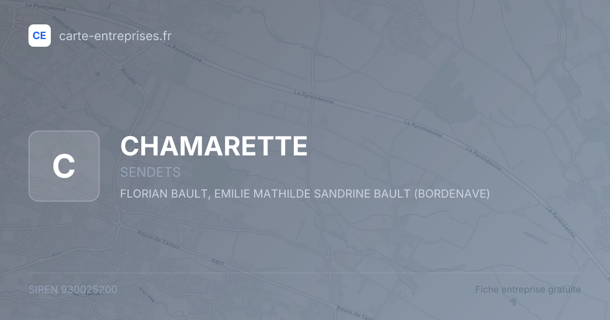 CHAMARETTE — 930025200 — fiche entreprise
