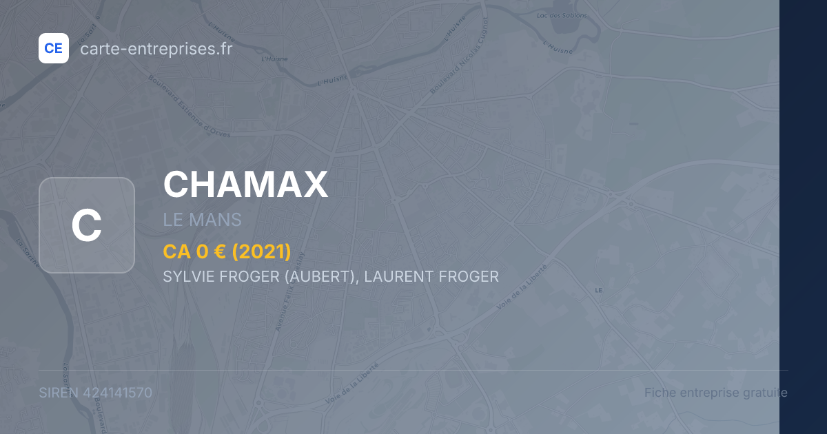 CHAMAX — 424141570 — fiche entreprise