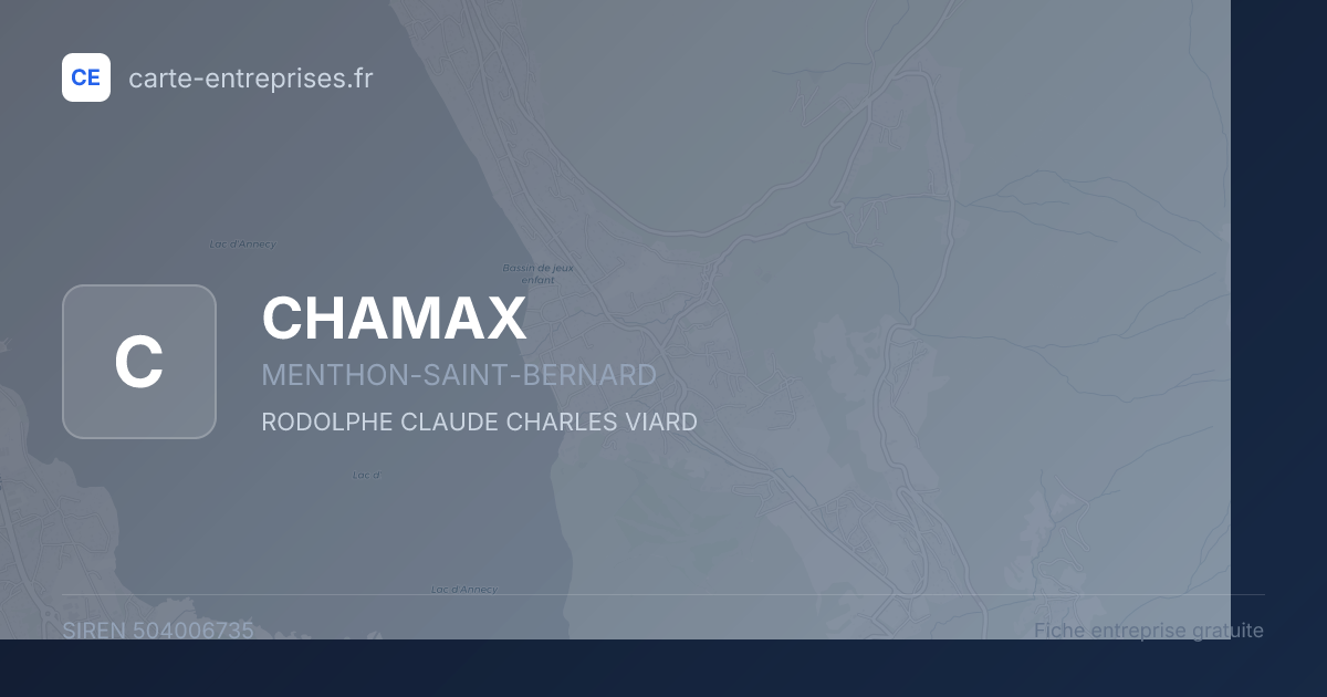 CHAMAX — 504006735 — fiche entreprise