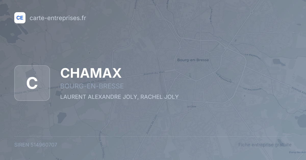 CHAMAX — 514960707 — fiche entreprise