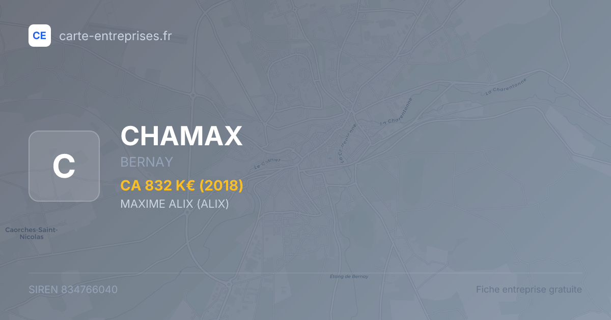 CHAMAX — 834766040 — fiche entreprise