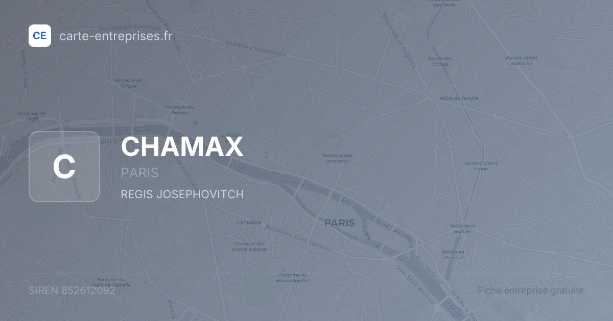 CHAMAX — 852612092 — fiche entreprise