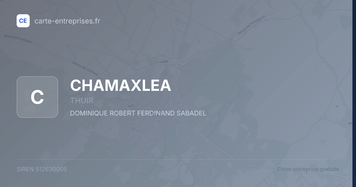 CHAMAXLEA — 512630005 — fiche entreprise