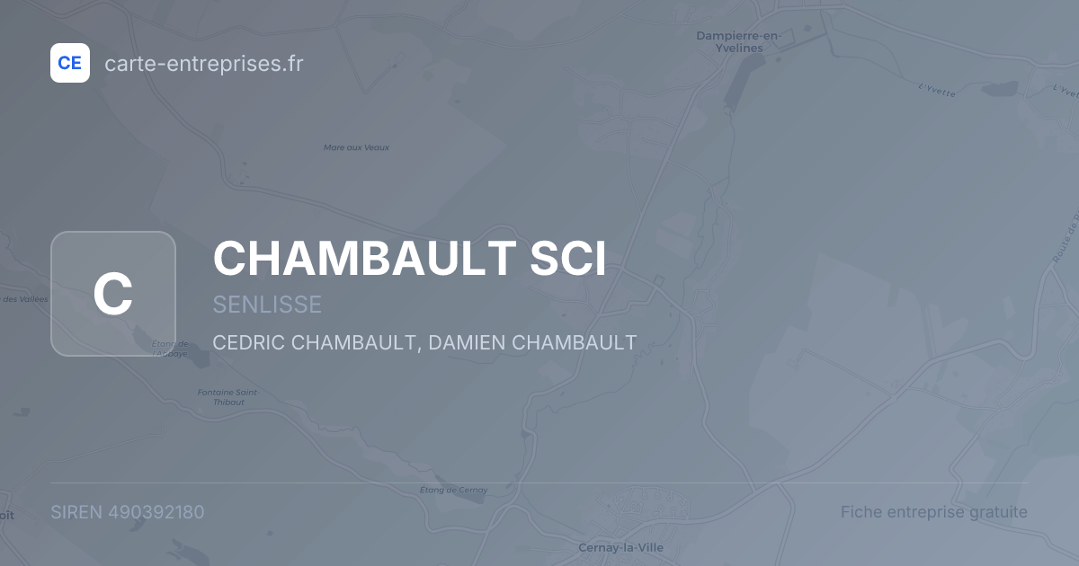 CHAMBAULT SCI — 490392180 — fiche entreprise