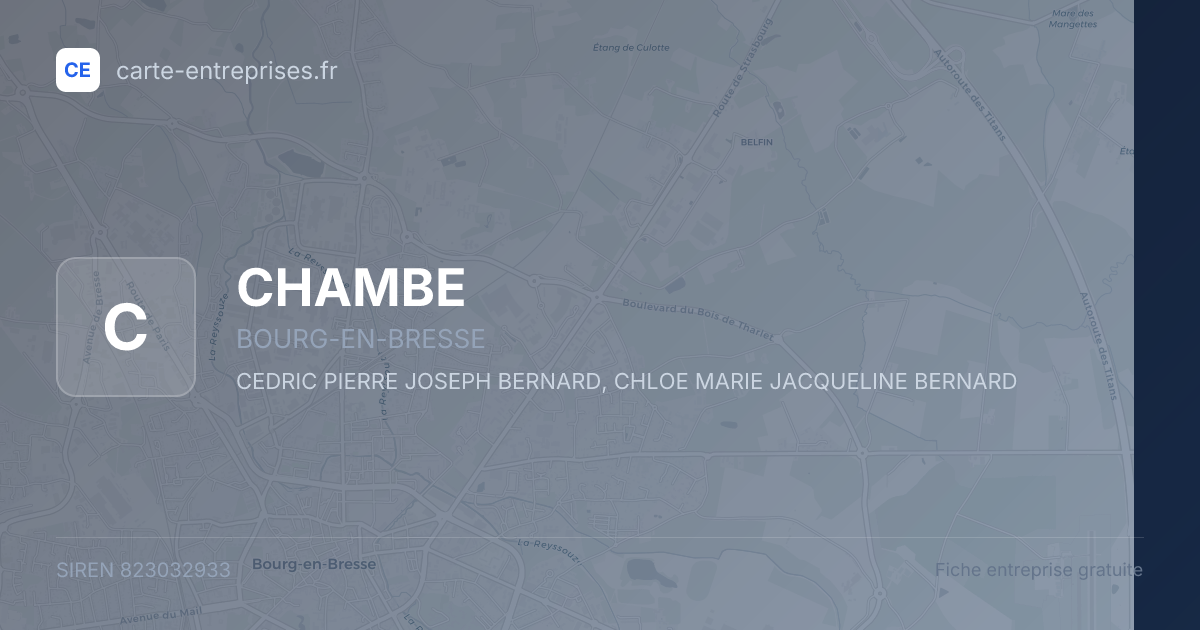 CHAMBE — 823032933 — fiche entreprise