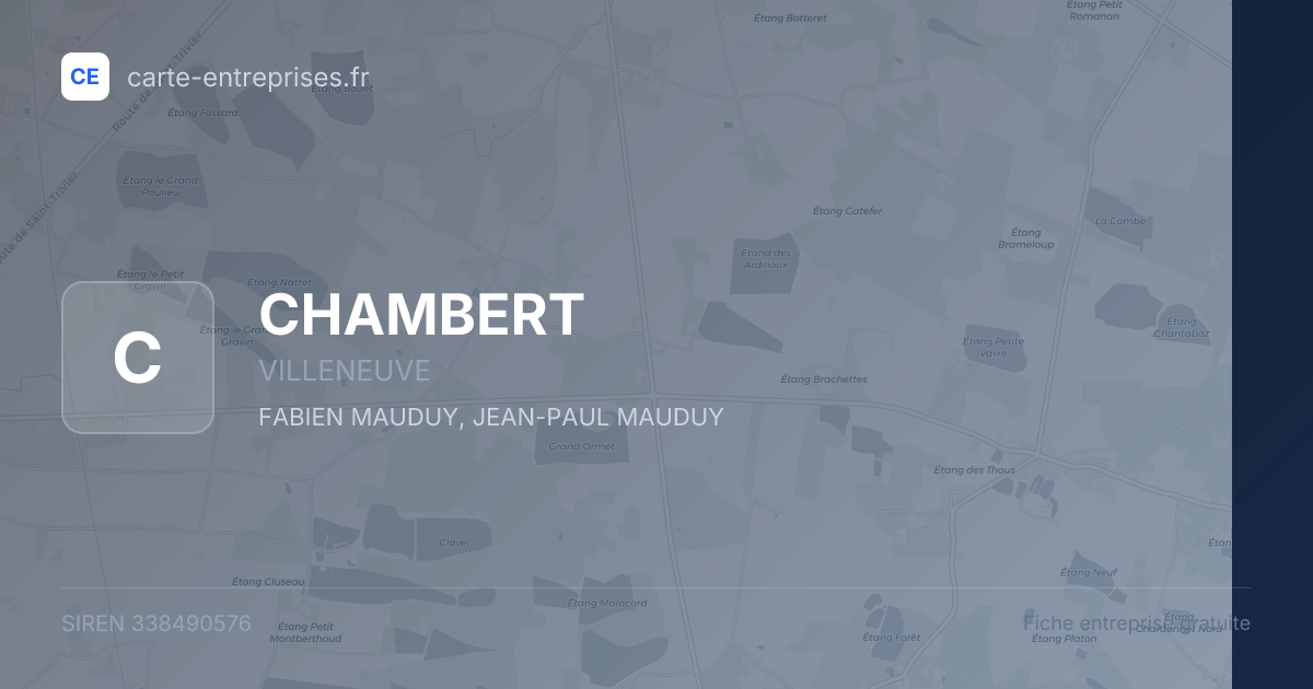 CHAMBERT — 338490576 — fiche entreprise