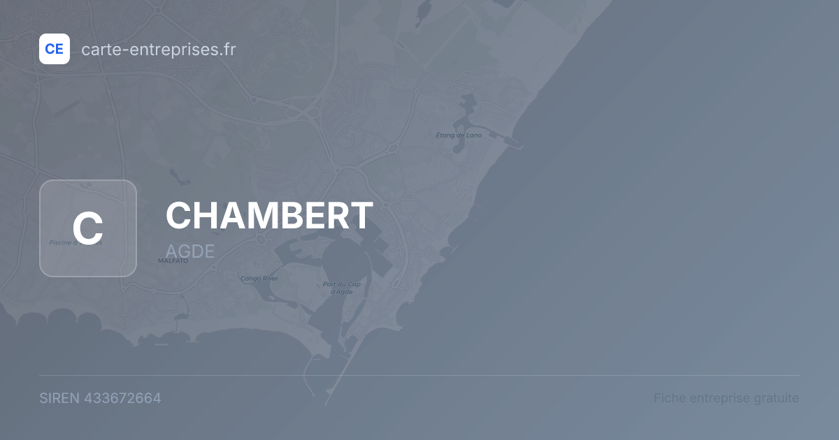 CHAMBERT — 433672664 — fiche entreprise