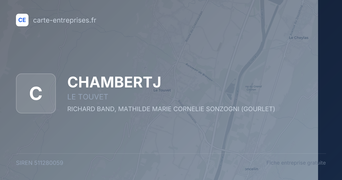 CHAMBERTJ — 511280059 — fiche entreprise
