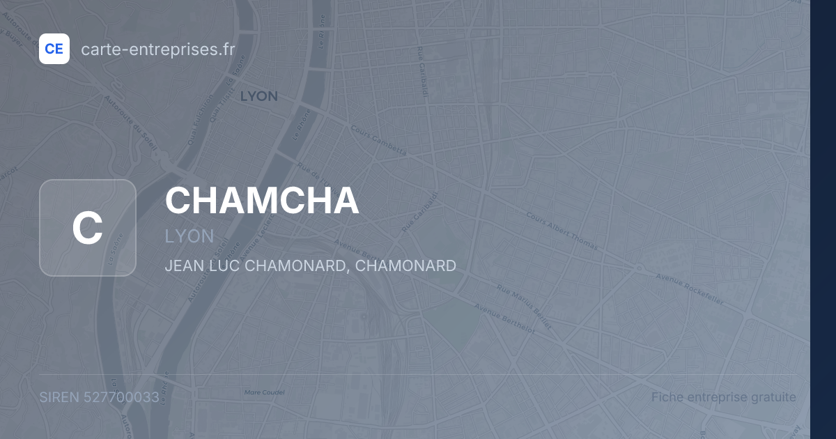 CHAMCHA — 527700033 — fiche entreprise