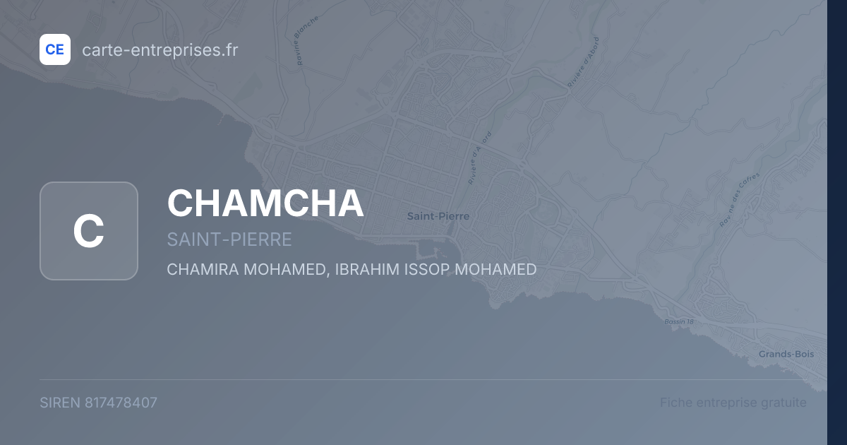 CHAMCHA — 817478407 — fiche entreprise