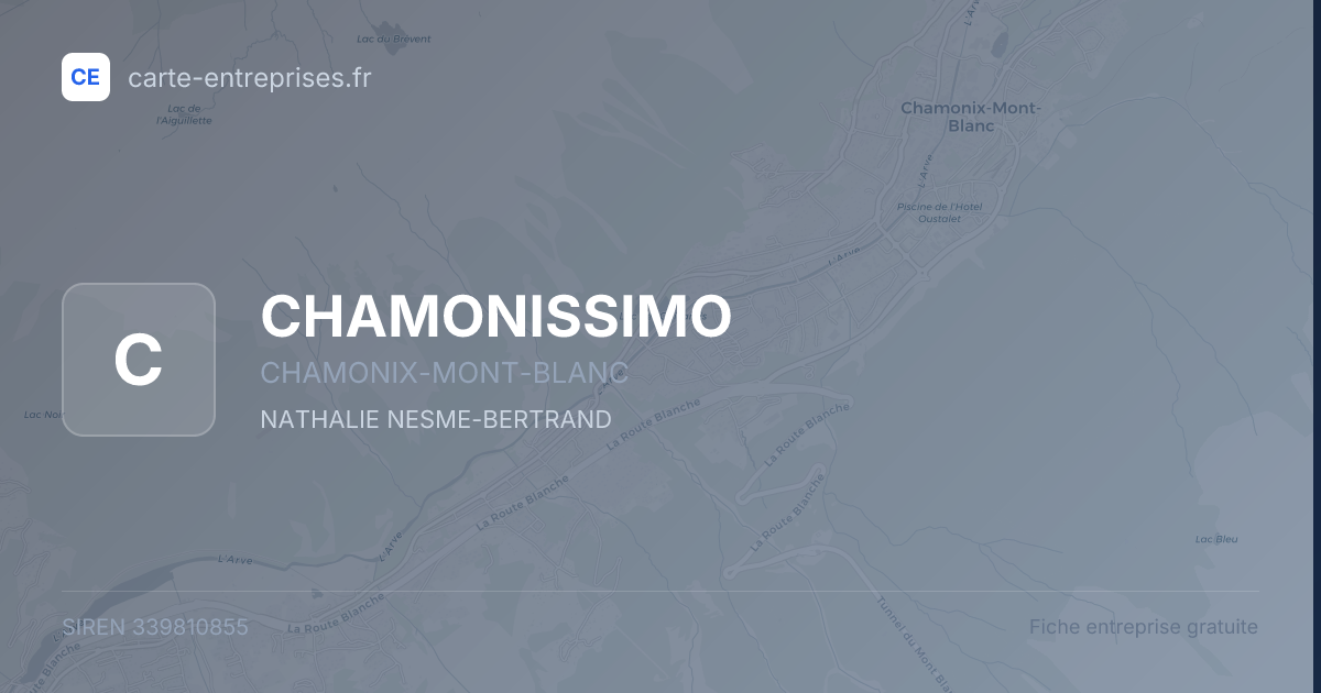 CHAMONISSIMO — 339810855 — fiche entreprise