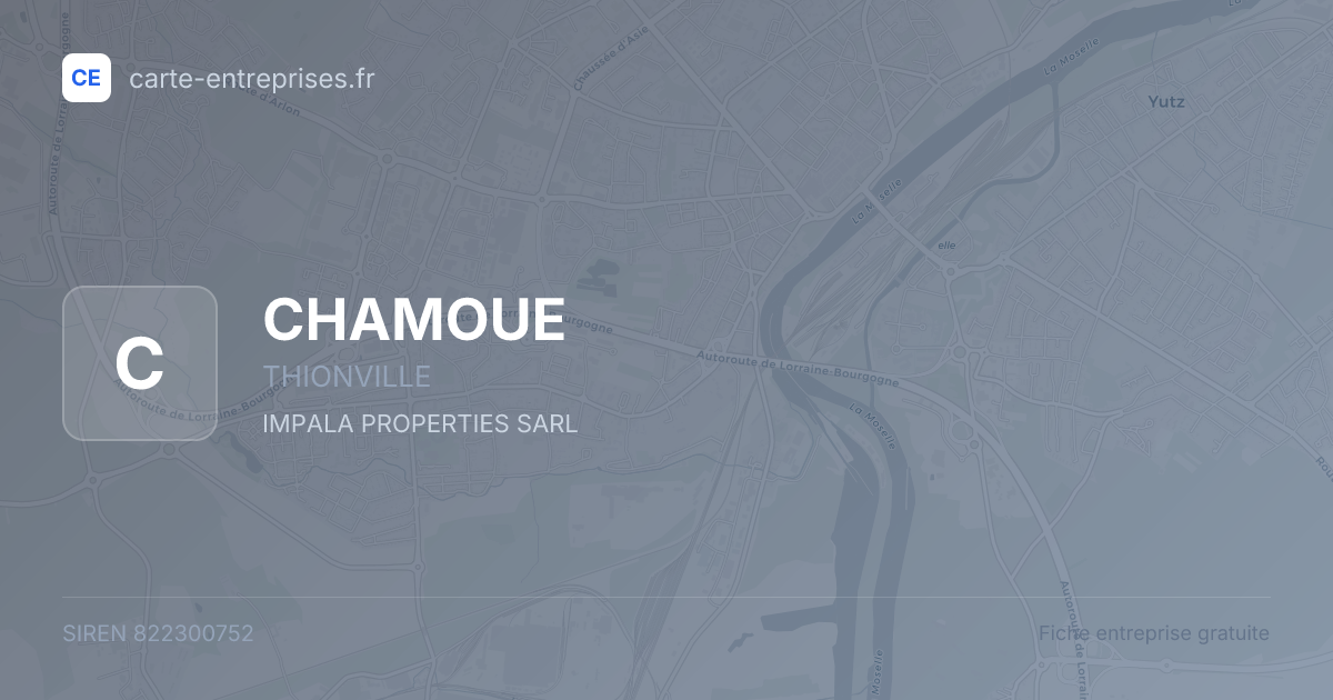 CHAMOUE — 822300752 — fiche entreprise