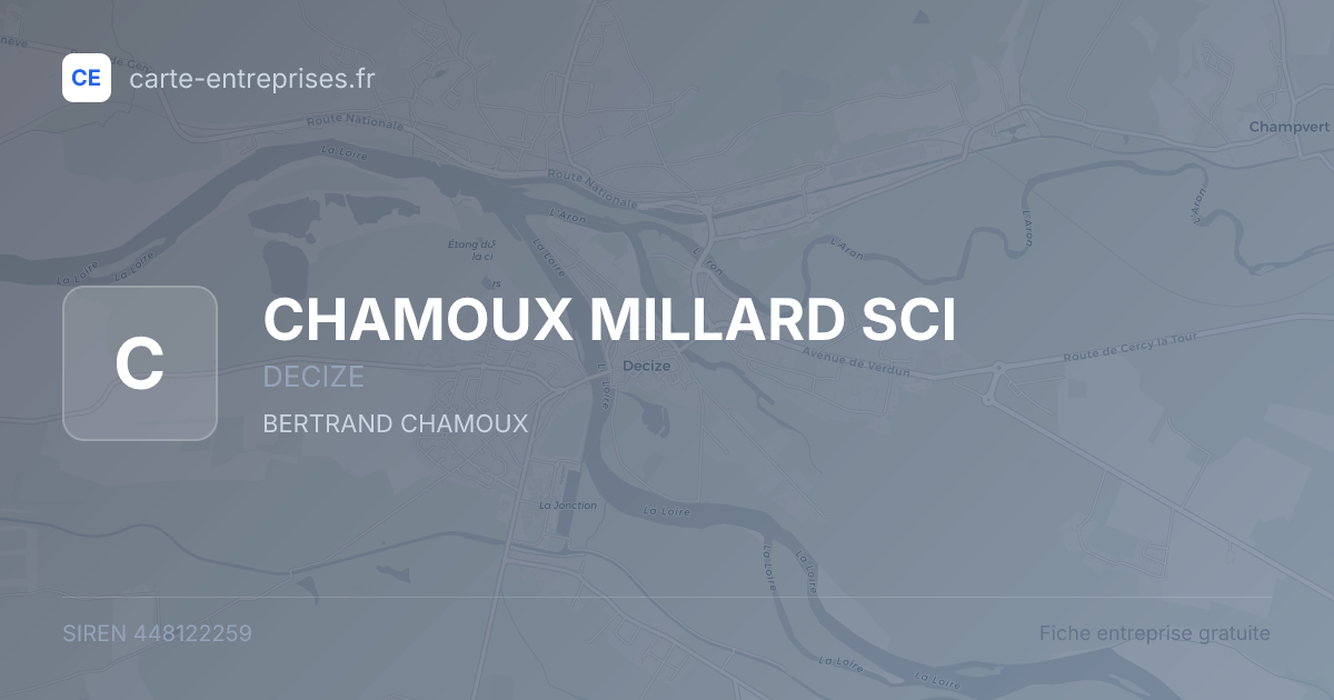 CHAMOUX MILLARD SCI — 448122259 — fiche entreprise