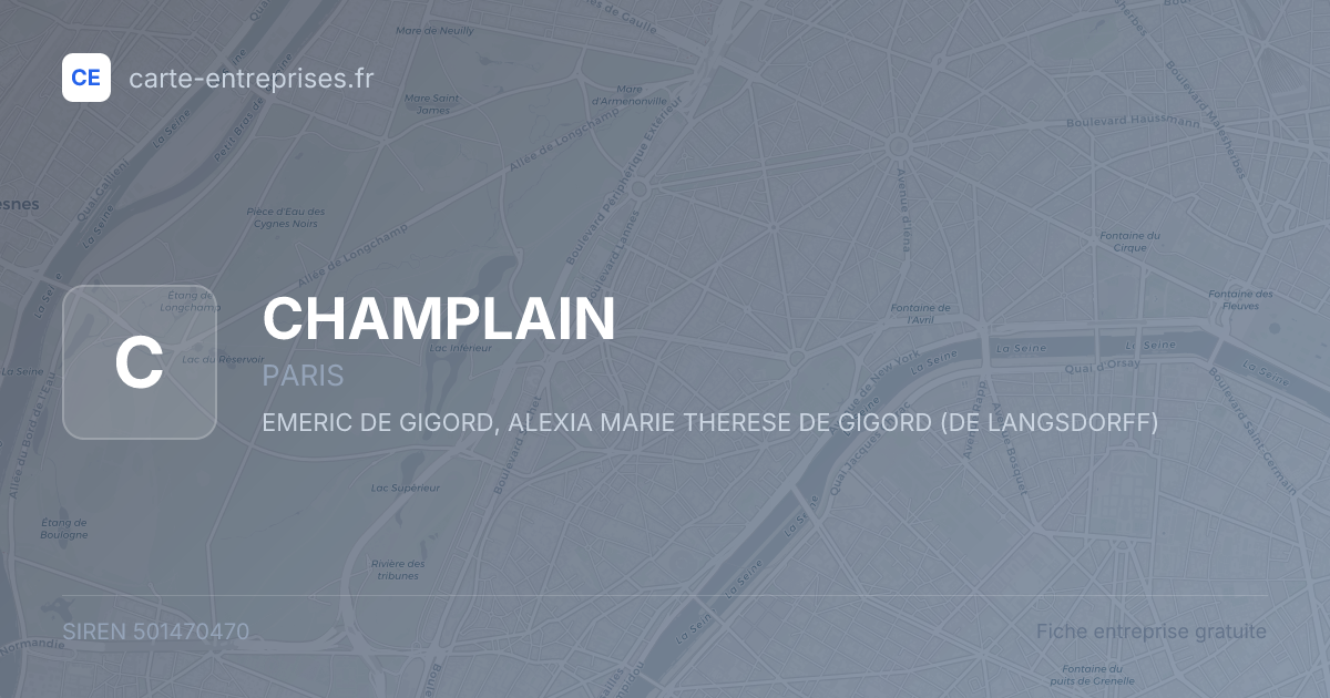 CHAMPLAIN — 501470470 — fiche entreprise