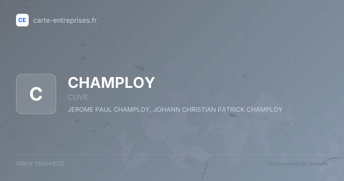 CHAMPLOY — 789541570 — fiche entreprise