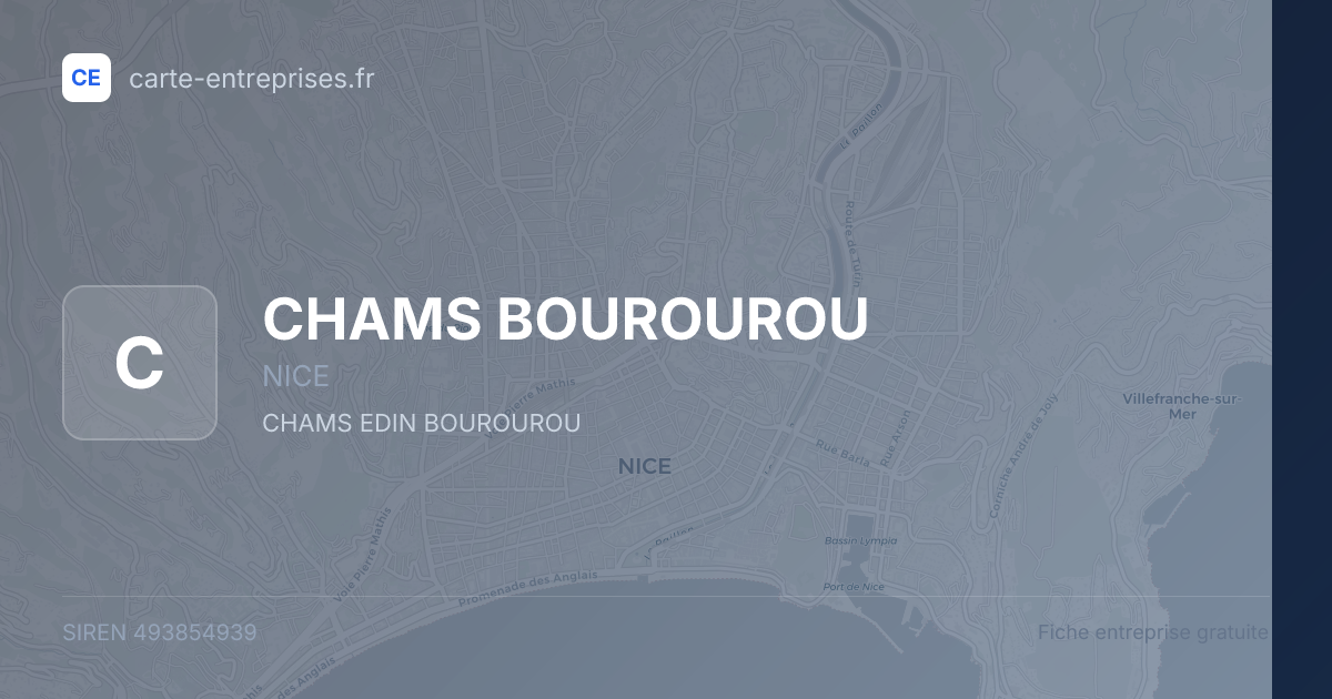 CHAMS BOUROUROU — 493854939 — fiche entreprise