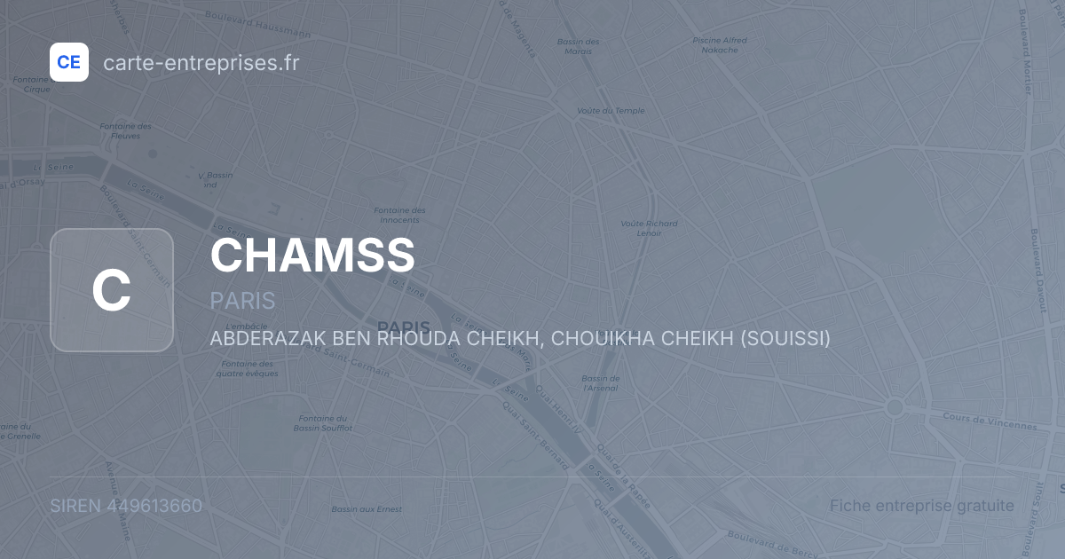 CHAMSS — 449613660 — fiche entreprise