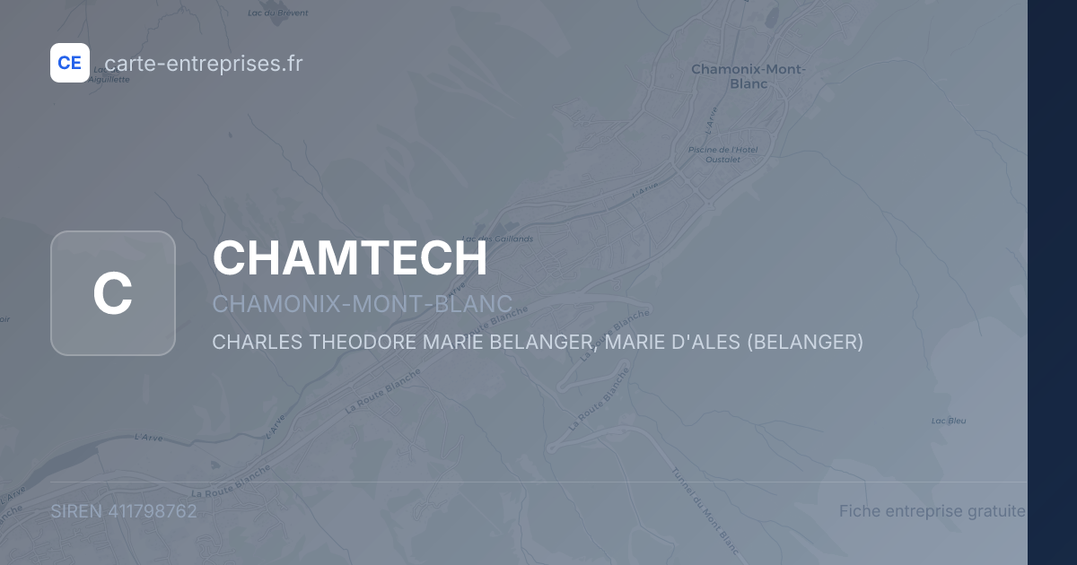 CHAMTECH — 411798762 — fiche entreprise