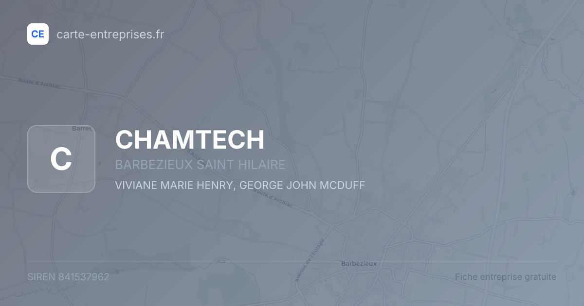 CHAMTECH — 841537962 — fiche entreprise