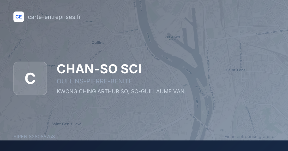 CHAN-SO SCI — 828085753 — fiche entreprise