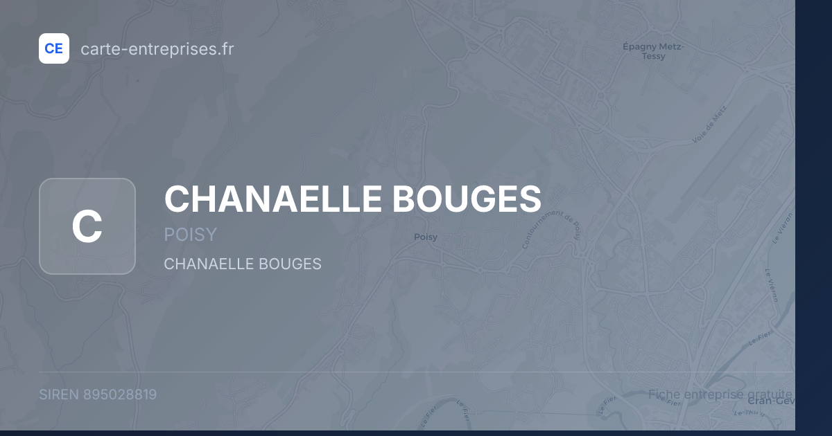 CHANAELLE BOUGES — 895028819 — fiche entreprise