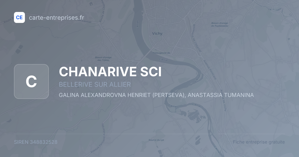 CHANARIVE SCI — 348832528 — fiche entreprise