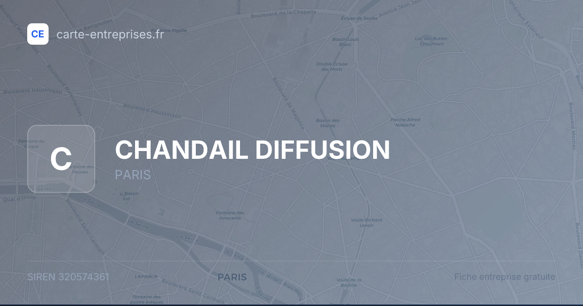 CHANDAIL DIFFUSION — 320574361 — fiche entreprise