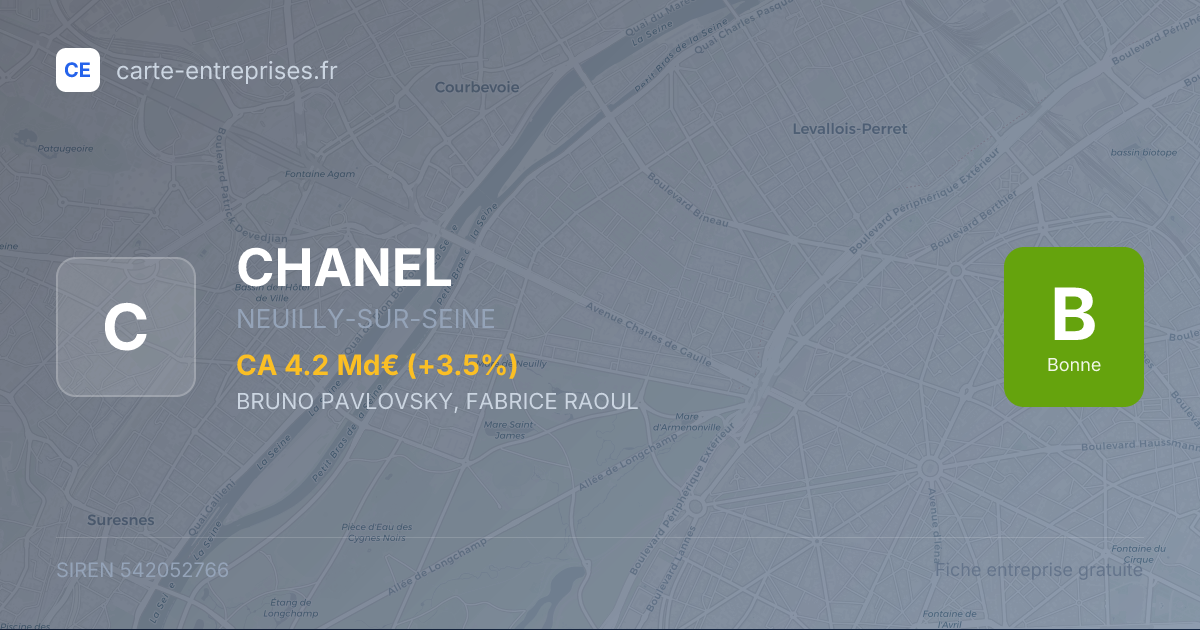 CHANEL — 542052766 — fiche entreprise