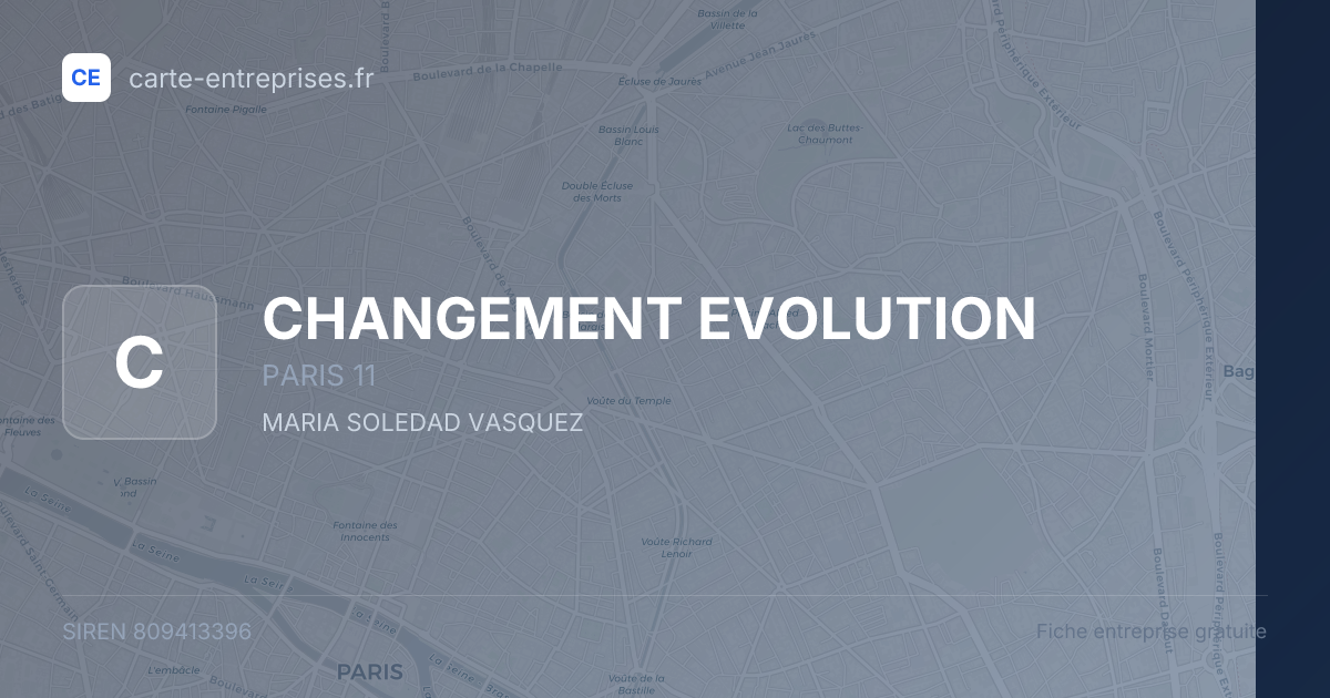 CHANGEMENT EVOLUTION — 809413396 — fiche entreprise