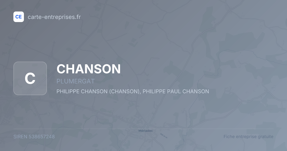 CHANSON — 538657248 — fiche entreprise