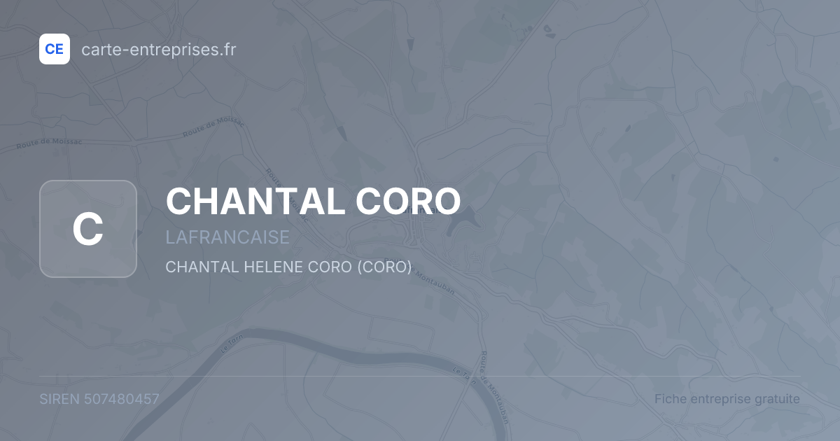 CHANTAL CORO — 507480457 — fiche entreprise