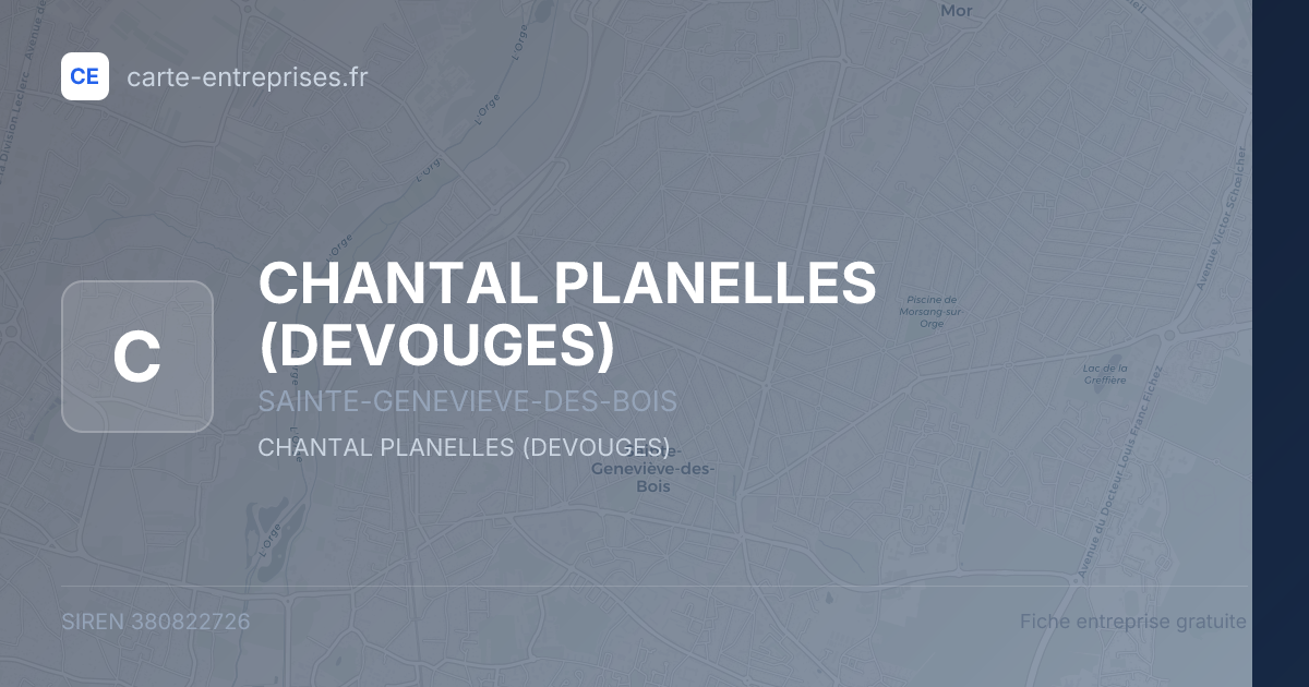 CHANTAL PLANELLES (DEVOUGES) — 380822726 — fiche entreprise
