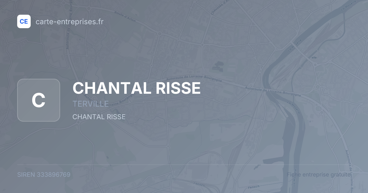 CHANTAL RISSE — 333896769 — fiche entreprise