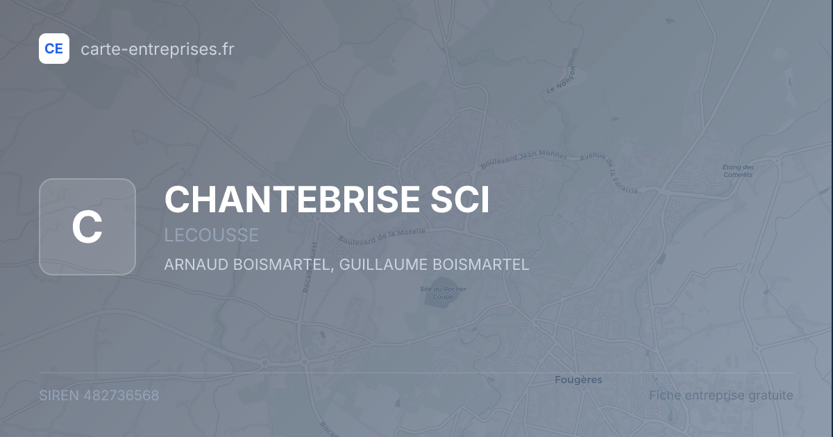 CHANTEBRISE SCI — 482736568 — fiche entreprise
