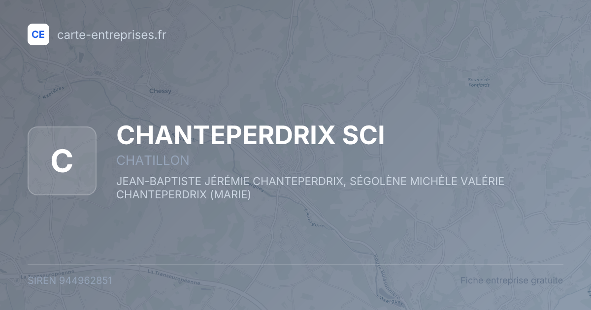 CHANTEPERDRIX SCI — 944962851 — fiche entreprise