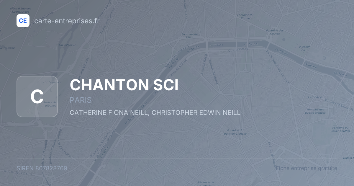 CHANTON SCI — 807828769 — fiche entreprise