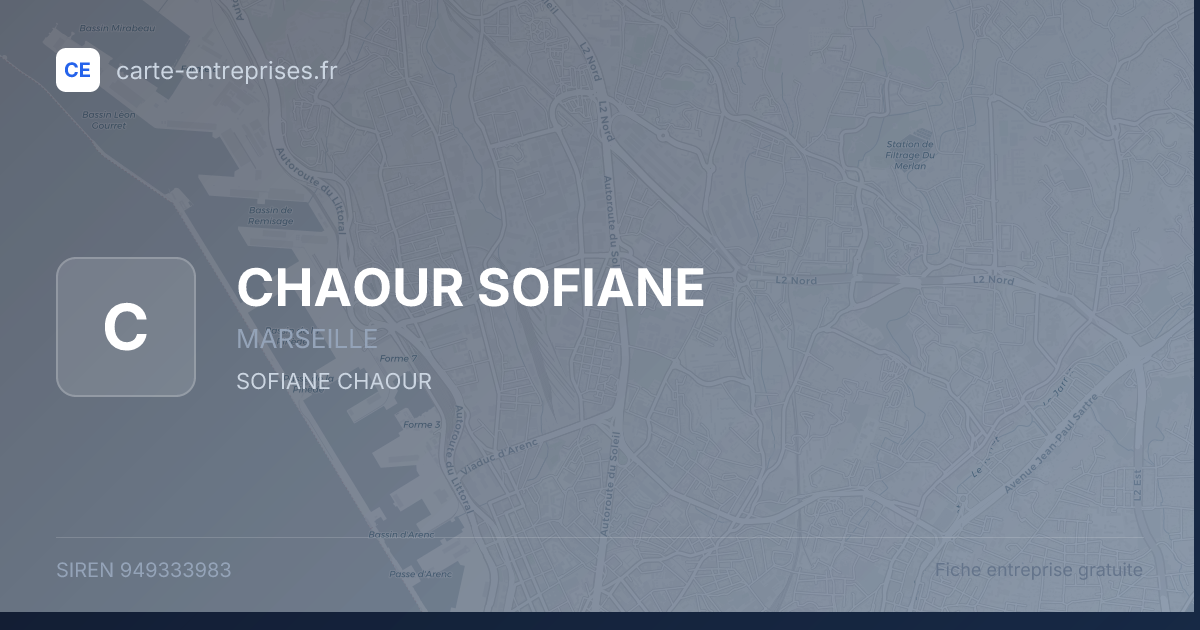 CHAOUR SOFIANE — 949333983 — fiche entreprise