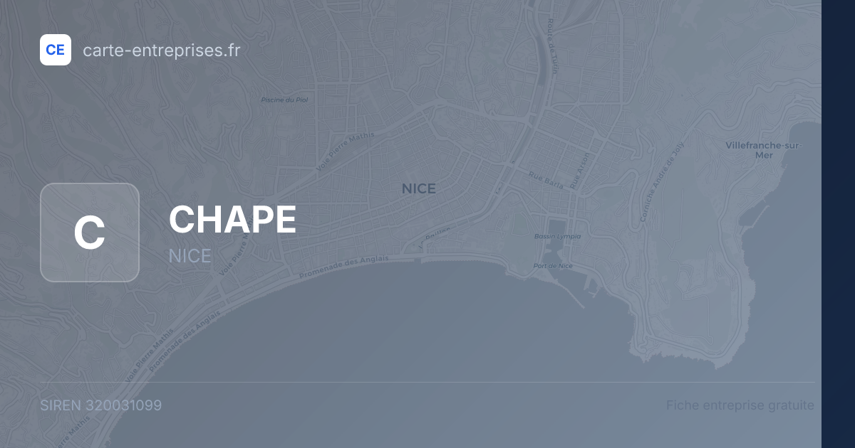 CHAPE — 320031099 — fiche entreprise