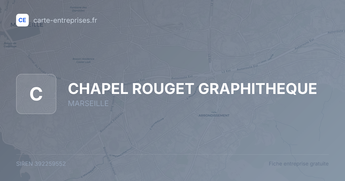 CHAPEL ROUGET GRAPHITHEQUE — 392259552 — fiche entreprise