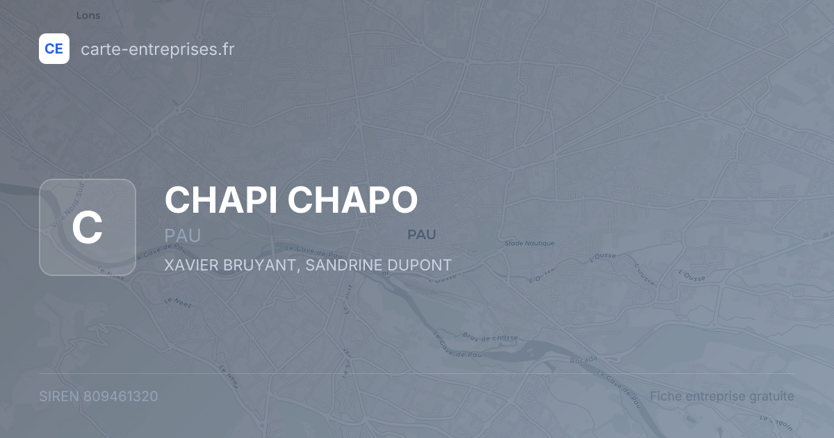 CHAPI CHAPO — 809461320 — fiche entreprise