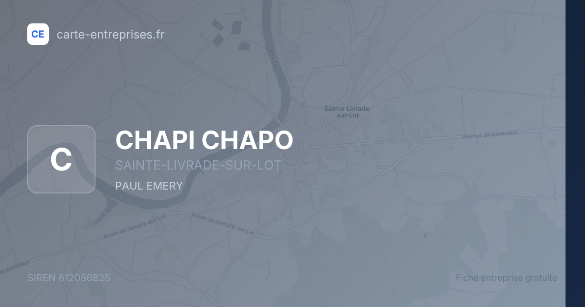 CHAPI CHAPO — 812086825 — fiche entreprise