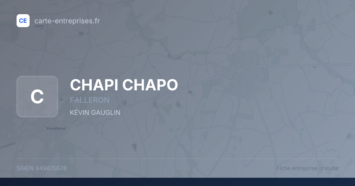 CHAPI CHAPO — 949615678 — fiche entreprise