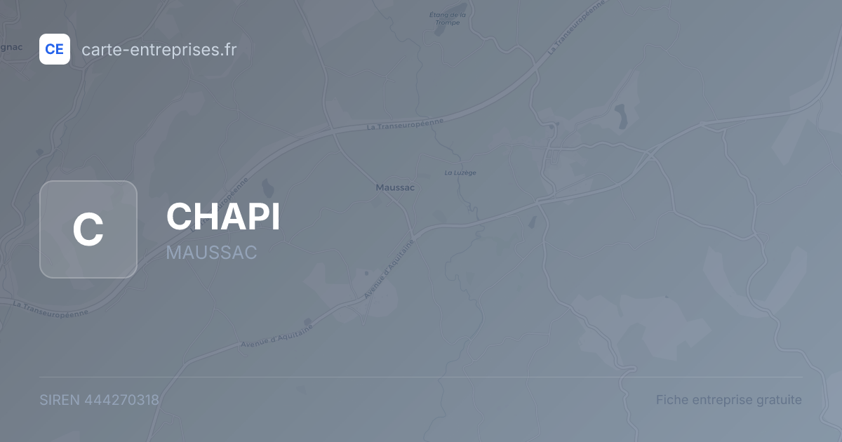 CHAPI — 444270318 — fiche entreprise