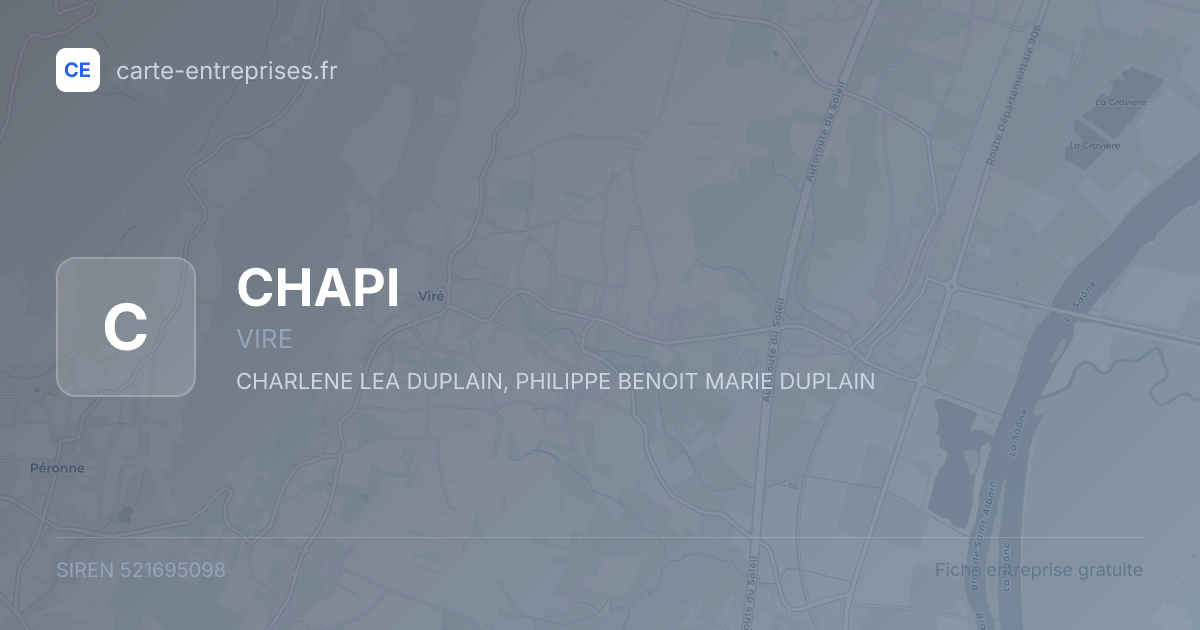 CHAPI — 521695098 — fiche entreprise