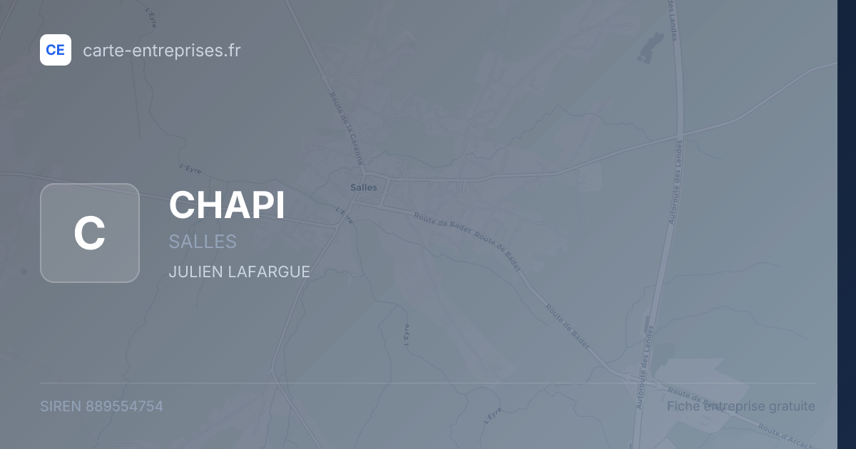CHAPI — 889554754 — fiche entreprise